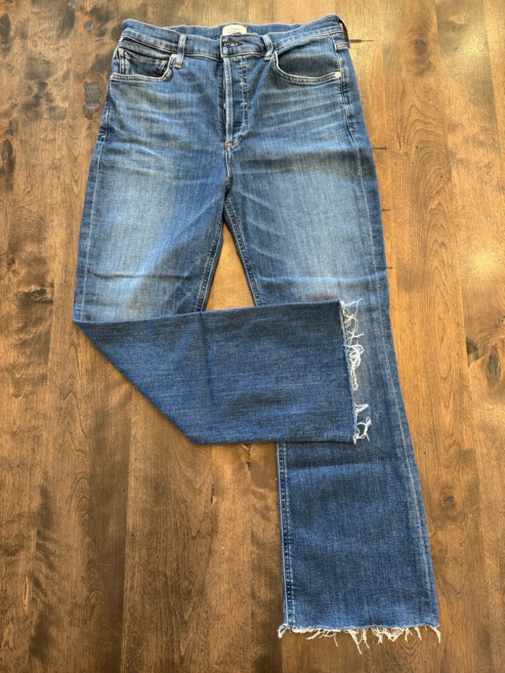 NWOT Citizens of Humanity Isola Boot Leg Crop Raw Hem Jeans - 29 waist